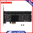 SA3120J PCIE 20-Port 6Gbps PCI-Express X1 SATA3.0 Riser Expansion Card Adapter