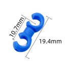 10pcs Bicycle Brake Gear Cable S Style Clips Hose Guide Line Hook (Blue)