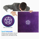 2x Velvet Pentagram Altar Tarots Tablecloth with Bags Divination Astrology To