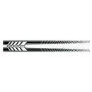 2pcs Car Body Stickers Long Stripe Side Skirt Decoration Decals (Black) Newly
