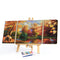 3 Panels Fall Forest Animals Oil Paint By Numbers Kits DIY Handpainted on Canvas
