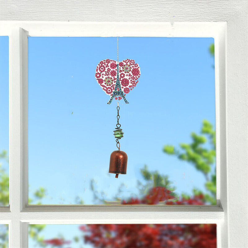 5D Iron Tower Diamond Painting Wind Chime Pendant Mosaic Kit Decor (DZ3065)