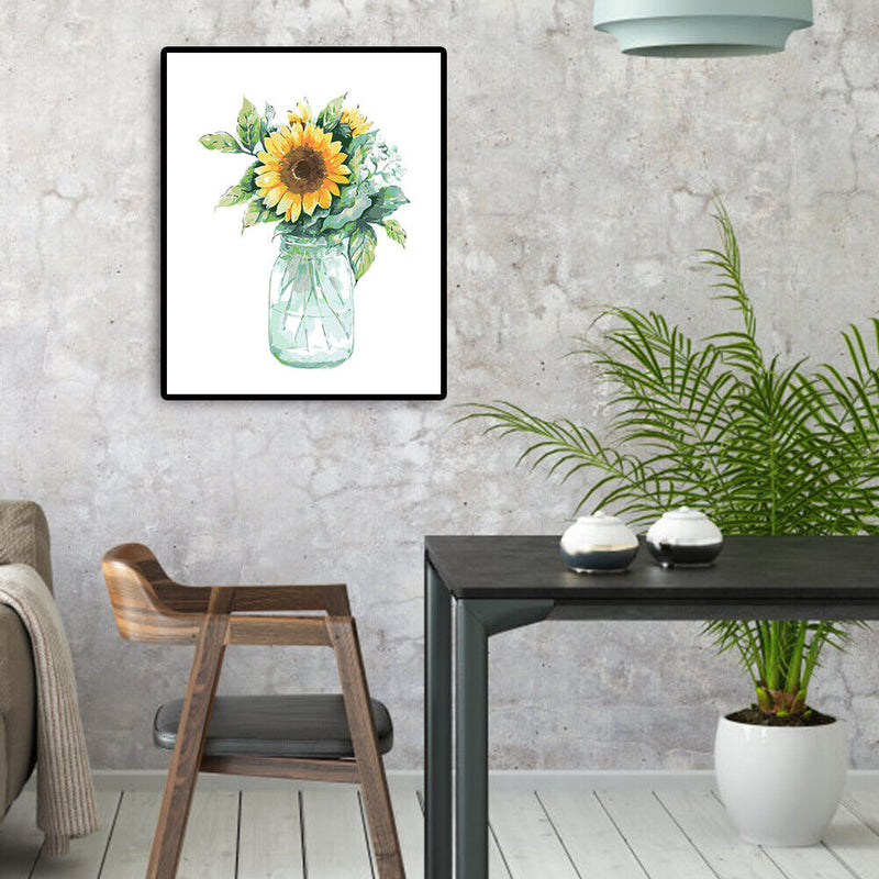 Sunflower DIY Oil Painting By Numbers Kits Acrylic Canvas Wall Art Picture