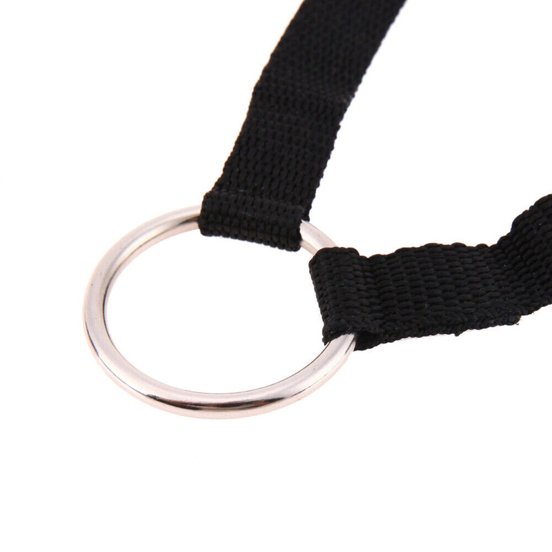 Nylon Double Dual Two Pets Dogs Leash 2 Way Coupler Walk Necklace(Black)