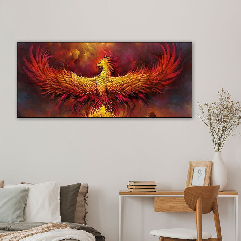 Flaming Phenix Oil Paint By Numbers Kits Canvas Picture DIY Home Decoration Gift