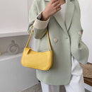 Simple Elegant Women Small Shoulder Bag Pure Color Zipper Casual Sling Handbags