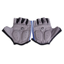 Fashion Cycling Bicycle Motorcycle Sport Gel Half Finger Gloves Blue Size L
