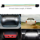 Tirol 2ft Trailer Light Wiring Harness 4 Way Flat 18 AWG Wire Connectors