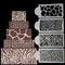 4 Pcs Cake Stencils Cake Decorating Stencils Mold Plastic Spray Templates P3U7