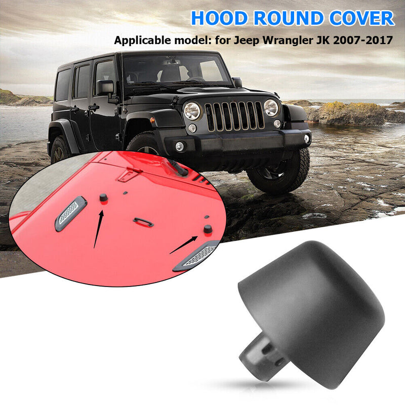 Hood Bump Stop Bonnet Bumper Cushion Black for Jeep Wrangler JK 2007-2017 Newly