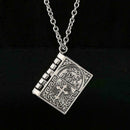 Steel Cross Bible Verse Prayer Dog Tag Pendant For Men V6L7 Necklace V0N4