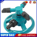 360 Degree 3 Nozzle Garden Sprinkler Auto Watering Grass Lawn Tool (Green)