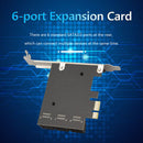 6 Port SATA III to PCIe PCI Express 3.0 X1 6Gbps Expansion Card Adapter for HDD