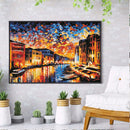 Sunset Street View 5D DIY Full Round Diamond Painting Landscape Mosaic Decor Kit