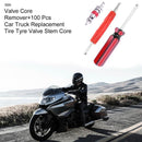 100pcs Car Motorcycle Bicycle Tire Schrader Valve Cores+ 2 Remover Tools Newly