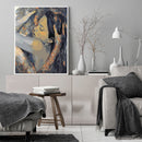 Frameless Oil Paint By Numbers Hugging Couple DIY Canvas Picture Craft Kit
