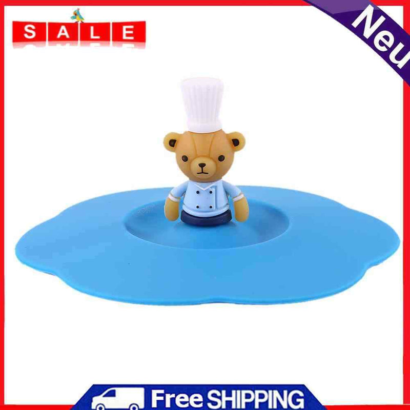 Transparent Torx Silicone Cup Cover Heat-Resistant Leak Proof Reuse Cartoon Lid