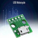 USB Micro Female Socket Breakout Board 2.54mm Connector Pitch Adapter K3L5 F6X0