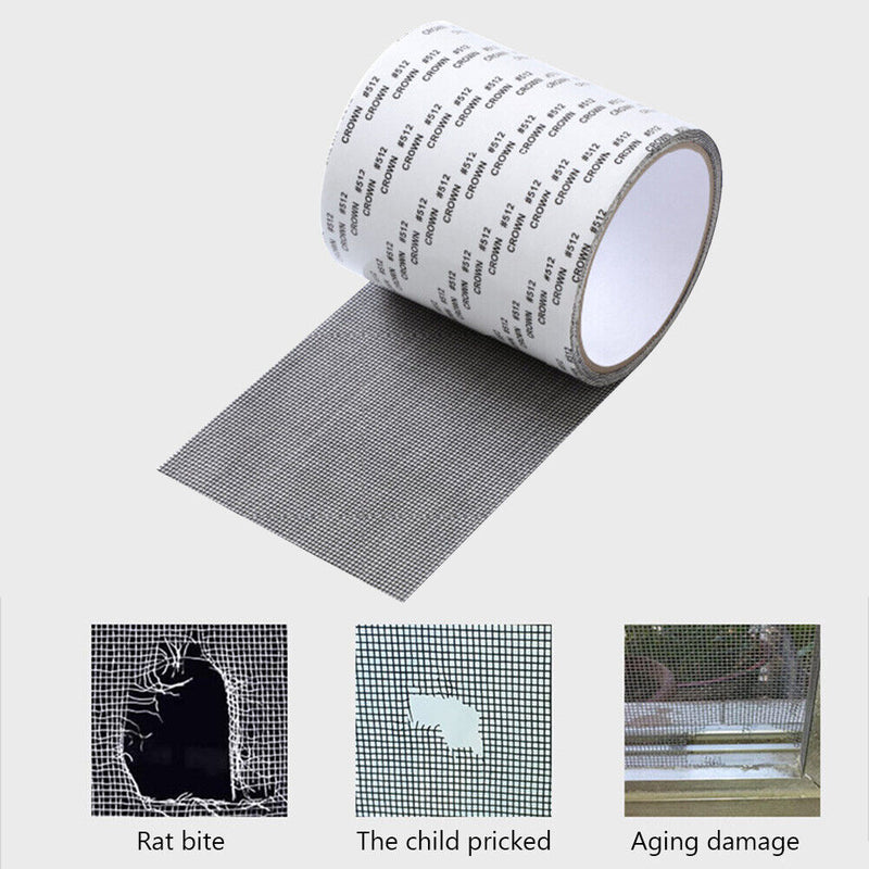 10cmx2m Screen Repair Tape Window Door Patch Self-Adhesive Mosquito Netting
