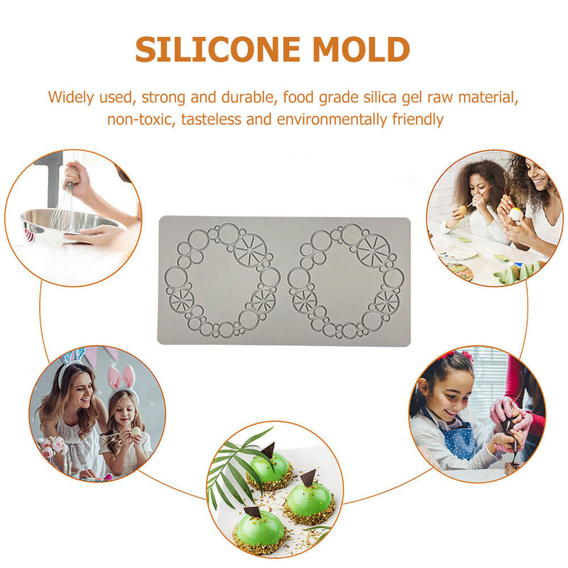 #A Wedding Cake Silicone Flower Lace Fondant Mold Sugar Craft Icing Mat Decorati