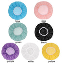 Tool Solid Color Hair Protect Elastic Band Bathing Shower Cap Waterproof Hats