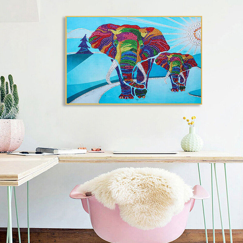 Part Drill Special-Shaped Diamond Painting Crystal Animal Elephant Mosaic