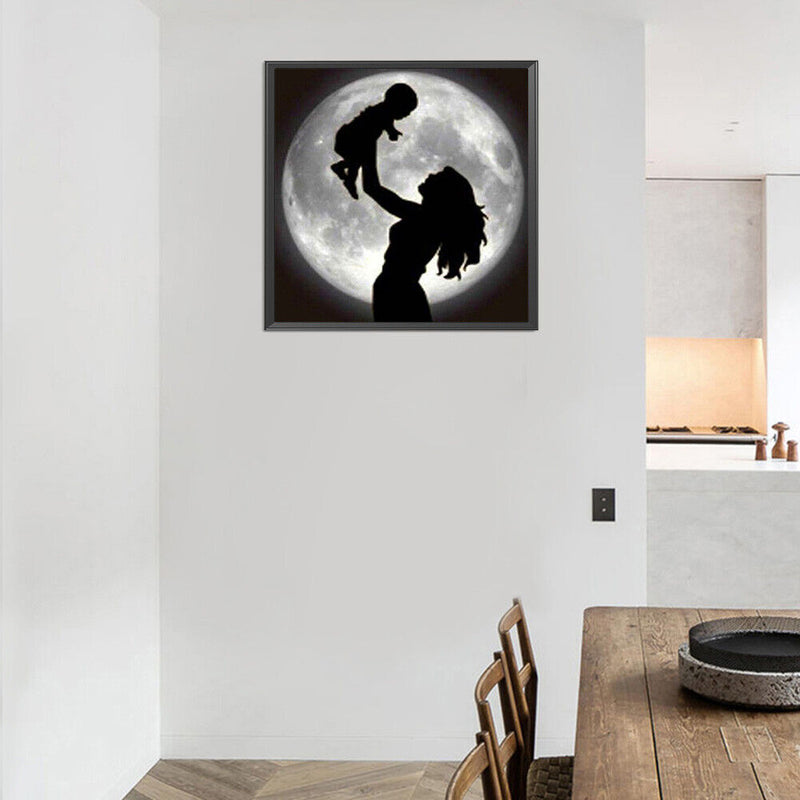 5D DIY Diamond Painting Kit Mom and Baby Full Round Drill Wall Decor Mother Gift