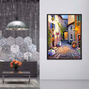 Full Round Diamond Painting Street Landscape 5D DIY Wall Pictures Mosaic Ar
