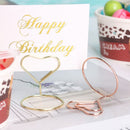 Heart Shape Clamps Stand Table Numbers Holder Photos Clips Place Card