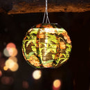 8 inch LED Solar Lantern Waterproof Pendant Decor (Tropical Rain Forest A) Newly