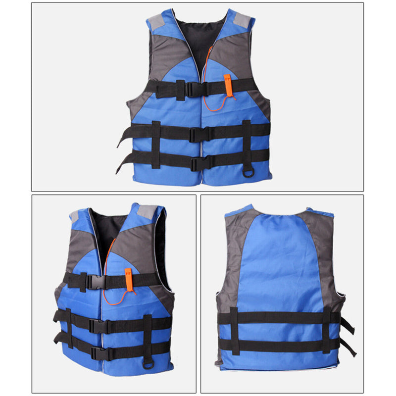 Adults Floating Jacket Lightweight Life Vest for Fishing Swimming (Blue) Newly