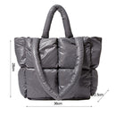 Women Checkered Quilted Shoulder Bag Female Casual Solid Color Underarm Bags