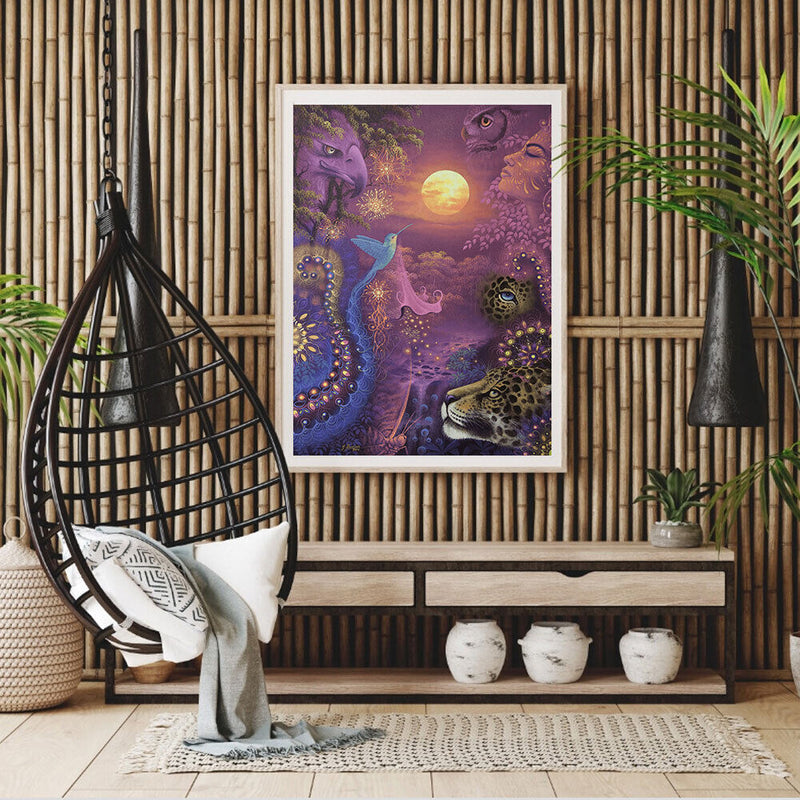 Forest Leopard Oil Paint By Numbers Kits DIY Handpainted on Canvas Wall Pictures