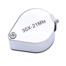 Portable 30X Times Magnifier Glass 30X21MM Metal Tray Determine Precise Glasses Schmuc