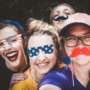 40 Independence Day Photo Booth Props, 4th of July Decorations, US Party D3O1