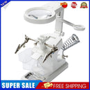 Welding Magnifying Glass with 10 LED Light Clip Soldering Magnifier (White)