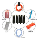 4pcs Ground Peg Self-Adhesive Tie Strap Reusable Belt Pole Organizer (19cm)
