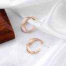 Fashion Alloy Spiral Stud Earrings Hanging Drop Earrings Female Jewelry