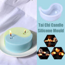 Tools Silicone Candle Mould Yin Yang Candle Mold Tai DIY Chi DECOR Soap Wax F8W0
