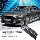 Car Front Bumper Fog Light Grill for A6 (C7) S-LINE 14-18 Lamp Cover Grill Kit