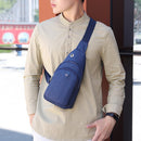 Simple Pure Color Sports Shoulder Handbags Men Oxford Cloth Crossbody Chest B