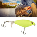 6cm 6g Topwater Triple Hooks Lures Artificial Fishing Bait (Luminous White)