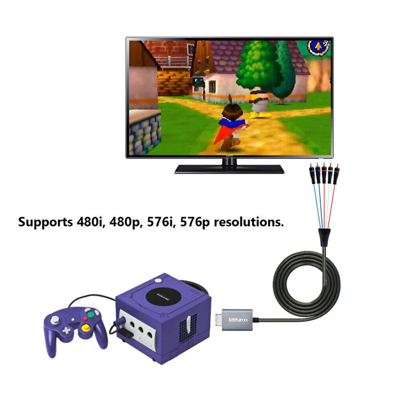 1.8m HD Component Video 5RCA YPbPr Cable for Nintendo GameCube NGC Digital