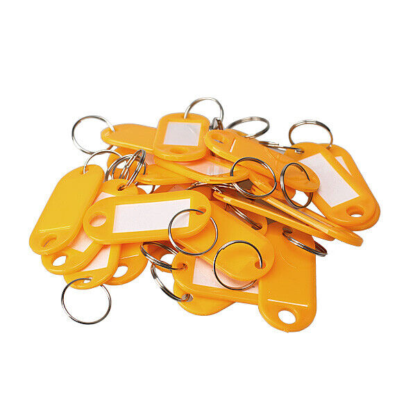 100pcs Plastic Keychain ID Label Keychain with Keychain