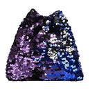 3pcs/Set Women Rabbit Ears Mini Sequins Backpack Clutch Shoulder Bags/Blue