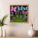 Diamond Painting Partial Special Drill Flower Glasses Picture of Rhinestone