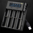 Fast Charging Dock Adapter 4 Slot For 3.7V Rechargeable Li-Ion Batteries 18650
