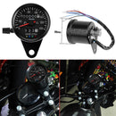 Universal LED Backlight Motorcycle Odometer KM/H Speedometer Gauge(Black) Newly