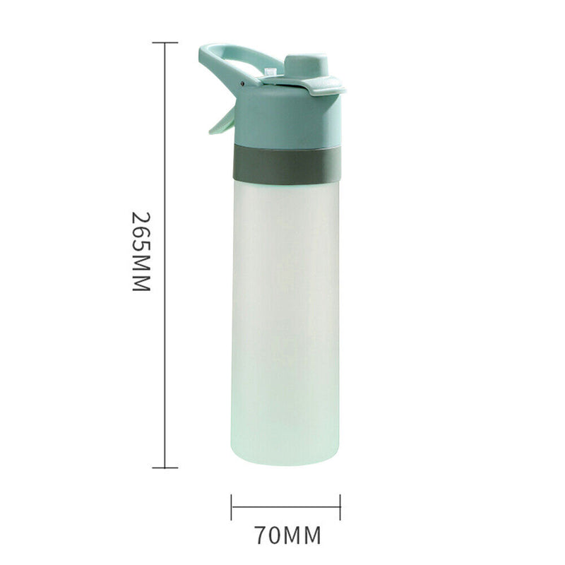 650ML Spray Water Bottle with Handle Plastic PC Frosted Space Cup (Green) Newly