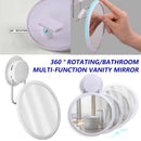 Folding Vacuum Suction Vanity Mirror Makeup Supplies Bath Mirrors Shave Mirrors